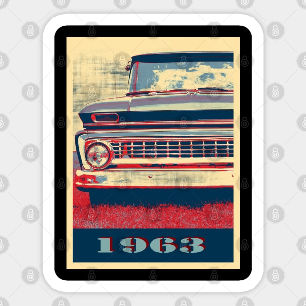 1963 Chevrolet C-10, Apache Pickup 2 Sticker by hottehue